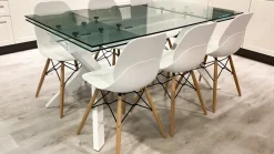 Tavolo rettangolare in vetro Kyoto di in Offerta Outlet^La casa moderna