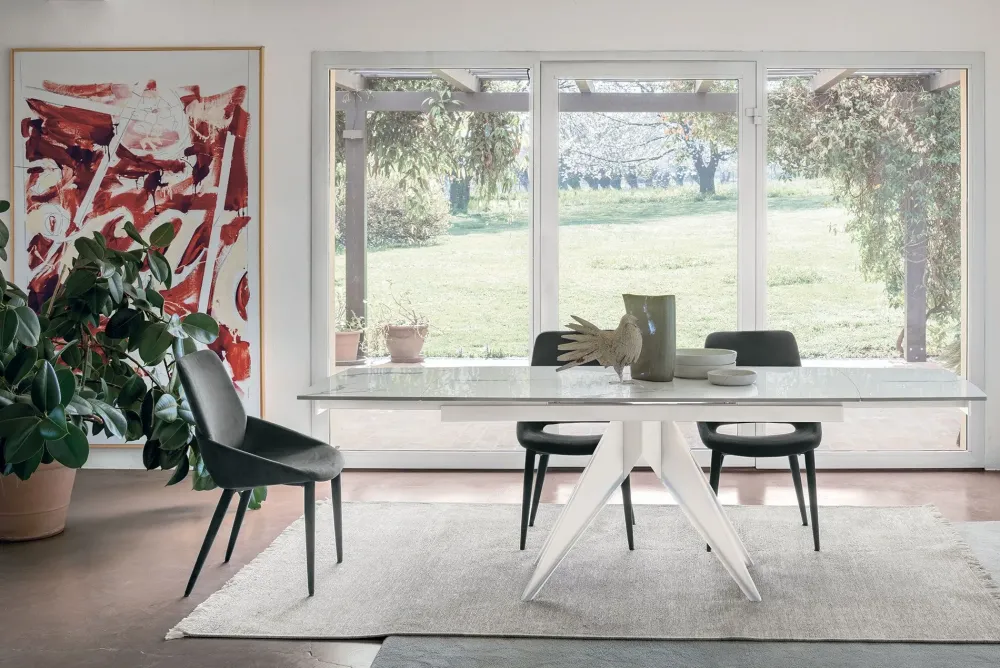 Discount Tavolo rettangolare in vetro - minosse di in Offerta Outlet Tavoli