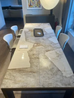 Riflessi Tavolo rettangolare Tavolo 200x100 in gres atlantis  di a prezzo riservato- Tavoli