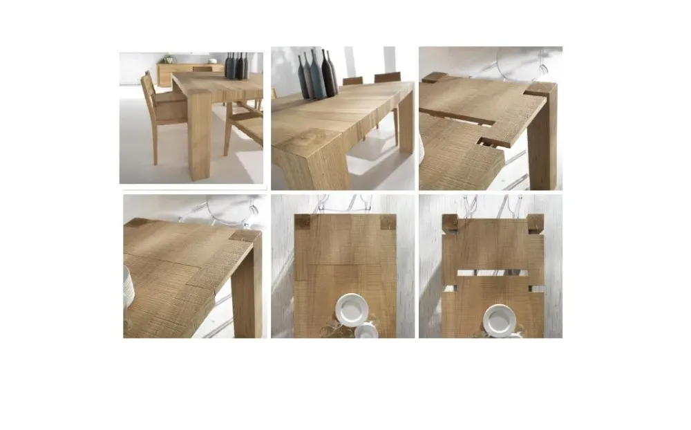 Best Tavolo rettangolare Tavolo rovere pieno allungabile maxi scontato del 46% Tavoli