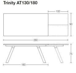 Sale Tavolo rettangolare Trinity scontato del 29% Tavoli