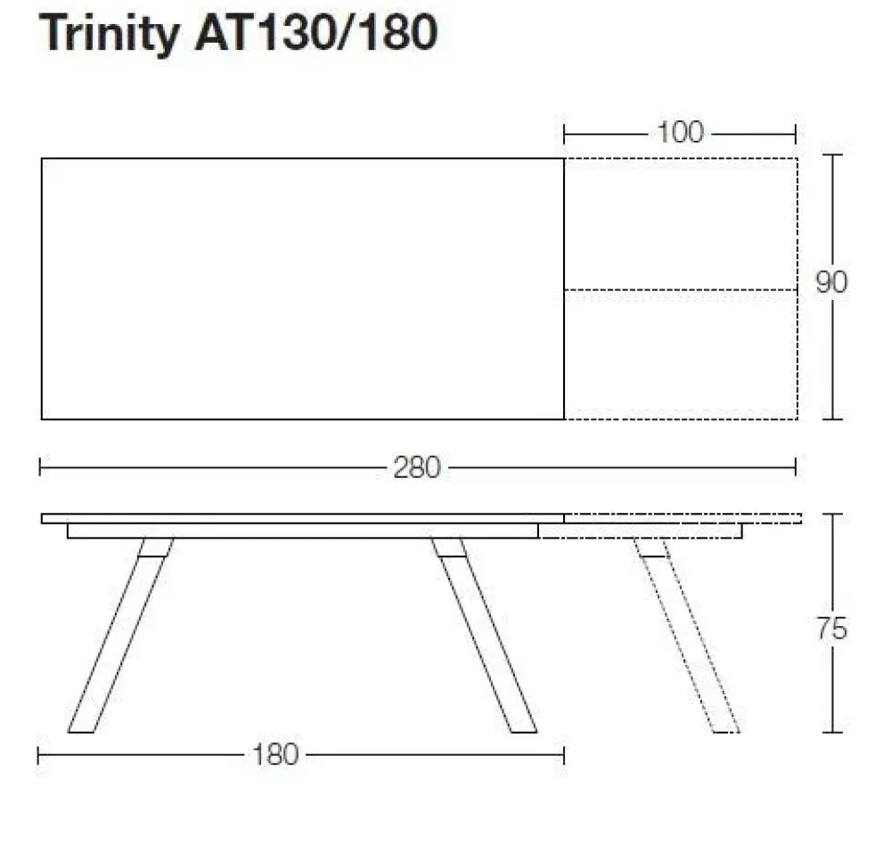 Sale Tavolo rettangolare Trinity scontato del 29% Tavoli