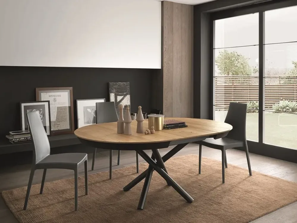 Artigianale Tavolo rotondo allungabile Round in Offerta- Tavoli