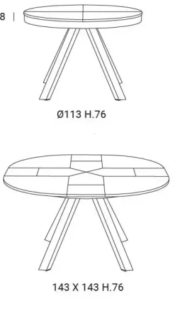 Tavolo rotondo allungabile Petalo di a prezzo riservato^Easyline Sale