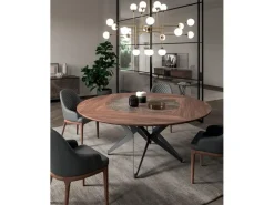 Ozzio Tavolo rotondo Dna in legno, prezzo scontato!- Tavoli