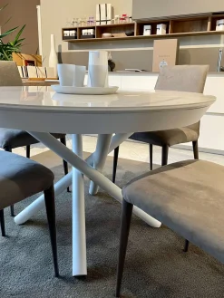 Altacom Tavolo rotondo in ceramica Fahrenheit round di in Offerta Outlet- Tavoli