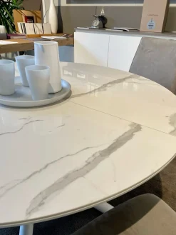 Altacom Tavolo rotondo in ceramica Fahrenheit round di in Offerta Outlet- Tavoli