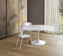 Tavolo rotondo in marmo Around in Offerta Outlet^Unico Italia Outlet