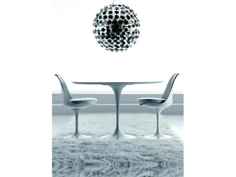 Artigianale Tavolo Saarinen made in italy in laminato Rotondo allungabile scontato 30%- Tavoli