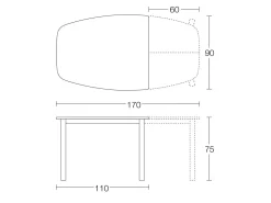 Tavolo sagomato con basamento centrale Ribot scontato Tavoli