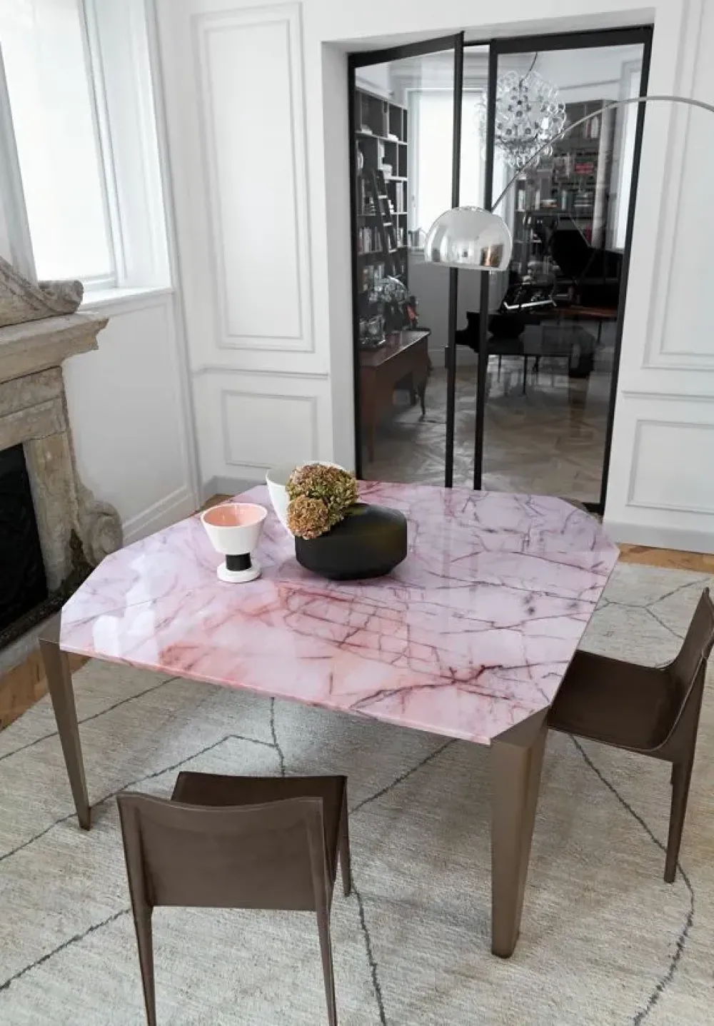 Tavolo sagomato in marmo Milestone di in Offerta Outlet^Arketipo Hot