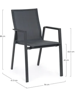 Tavolo scontato da giardino Tavolo pascal allungabile 200-26 cm con 8 poltrone krion antracite^Bizzotto Clearance