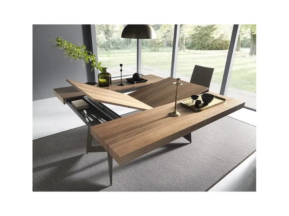 Outlet Tavolo Sipario in laminato Rettangolare allungabile Tavoli