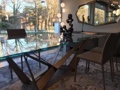 Cattelan Italia Tavolo Skorpio Cattelan in vetro Fisso- Tavoli