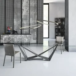 Outlet Tavolo Skorpio in vetro Fisso Tavoli