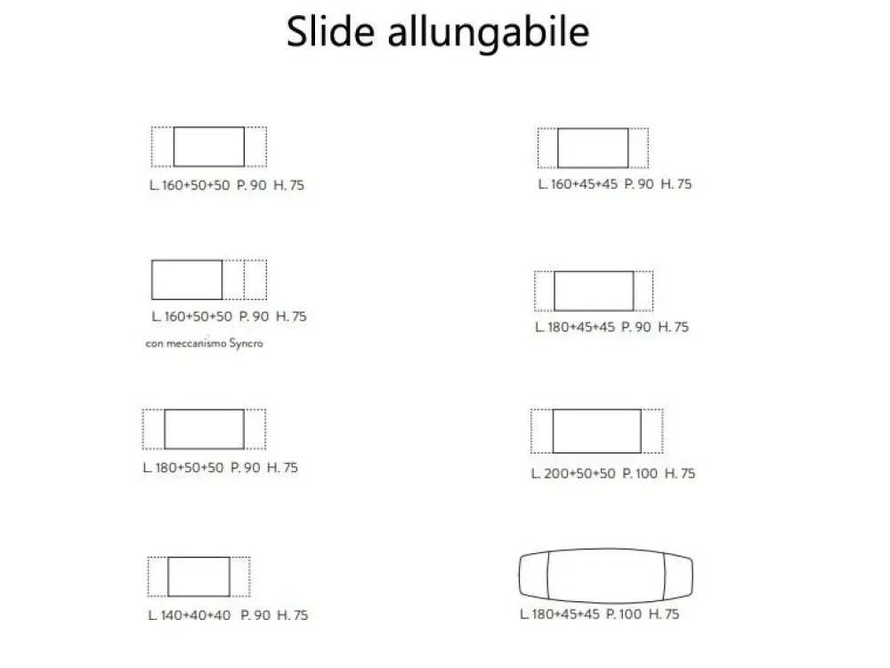 Zamagna Tavolo Slide in laminato Allungabile scontato 30%- Tavoli