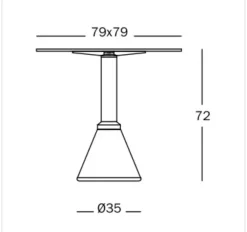 Magis Tavolo Table one bistro h 72 79x79 in laminato Fisso scontato 58%- Tavoli