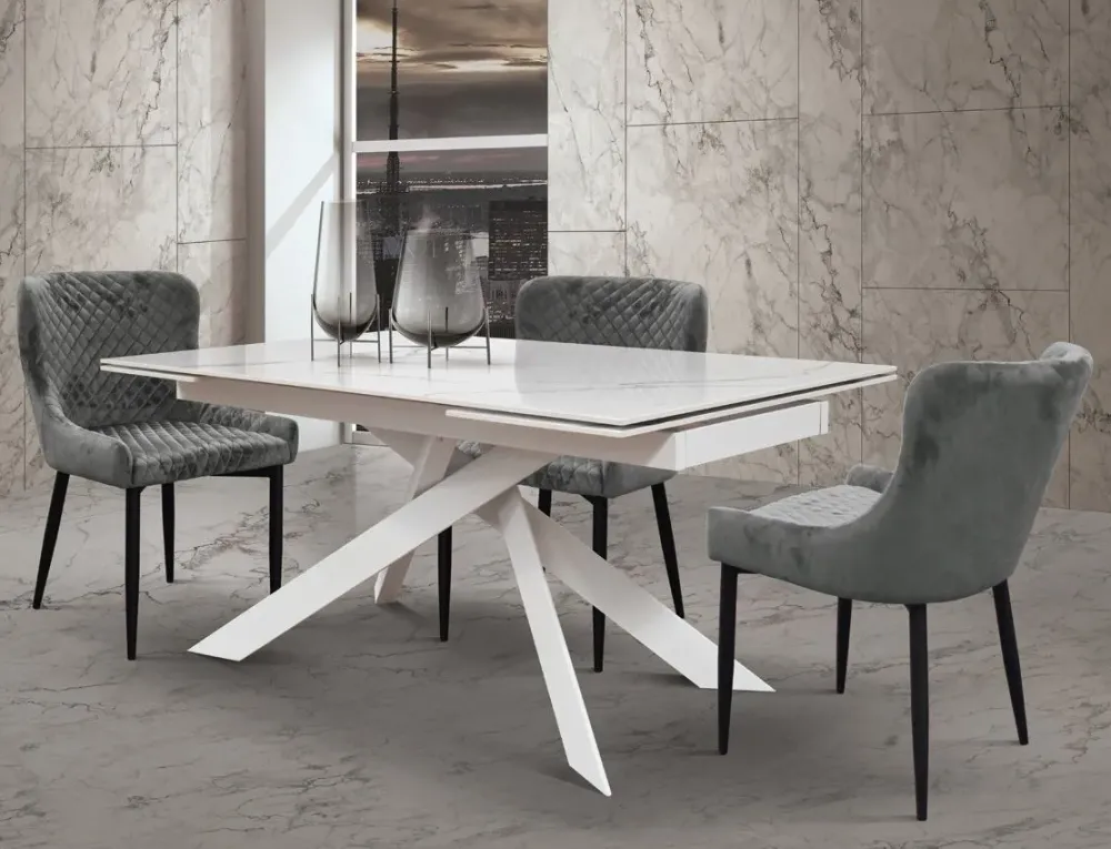 Tavolo Tavolo allungabile bianco statuario in OFFERTA OUTLET -45%^Md work Hot