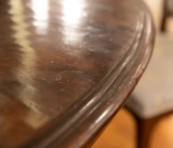 Artigianale Tavolo Tavolo fratino legno antico massello noce + n. 4 sedie   a prezzo ribassato- Tavoli