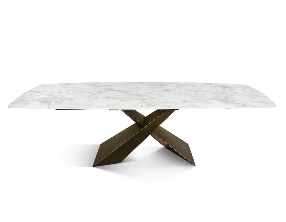 Clearance Tavolo Tavolo in ceramica bianco arabesco in OFFERTA OUTLET -42% Tavoli