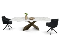 Clearance Tavolo Tavolo in ceramica bianco arabesco in OFFERTA OUTLET -42% Tavoli