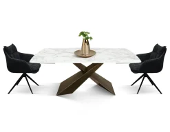 Clearance Tavolo Tavolo in ceramica bianco arabesco in OFFERTA OUTLET -42% Tavoli