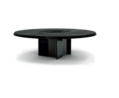 Tavolo Tavolo maxi rotondo cedro e marmo in OFFERTA OUTLET -20%^Md work Outlet