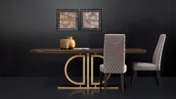 Tavolo Tavolo ottone legno luxury in legno Fisso scontato 30%^Md work Discount