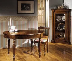 Collezione esclusiva Tavolo  Tavolo ovale allungabile finitura noce scontato del -30 %- Tavoli