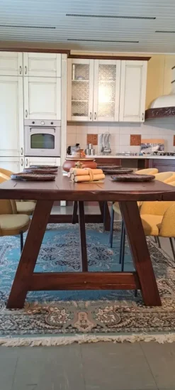 Artigianale Tavolo Tavolo peppino in legno Fisso scontato 60%- Tavoli