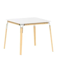 Discount Tavolo Tavolo steelwood 90x90 in hpl bianco in OFFERTA OUTLET -58% Tavoli