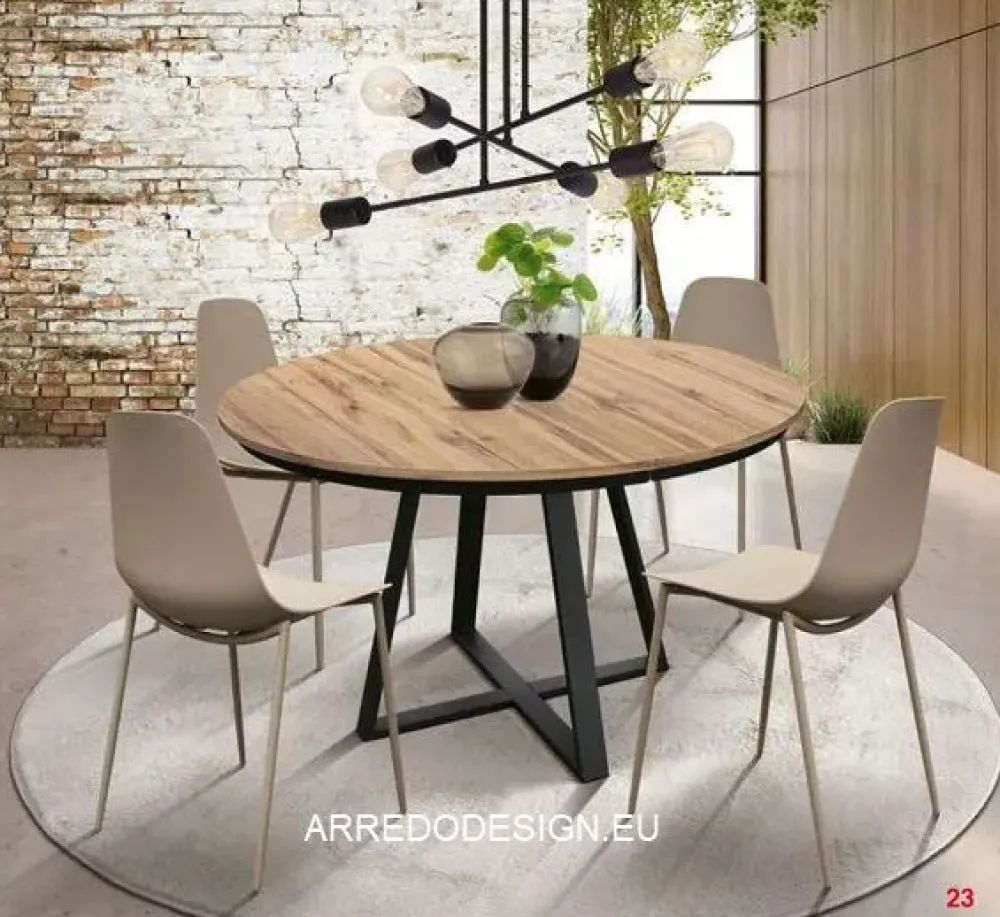 Tavolo Tempor 2180 in laminato Rotondo allungabile scontato 50%^Collezione esclusiva Online