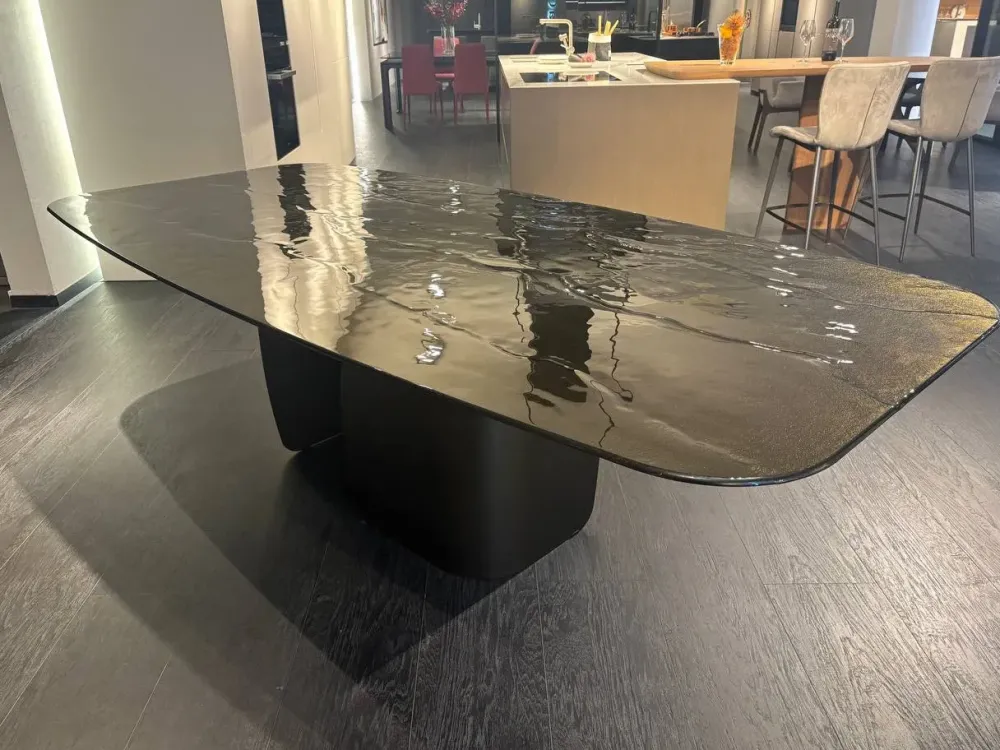 Tavolo Twins in vetro Fisso^Calligaris New