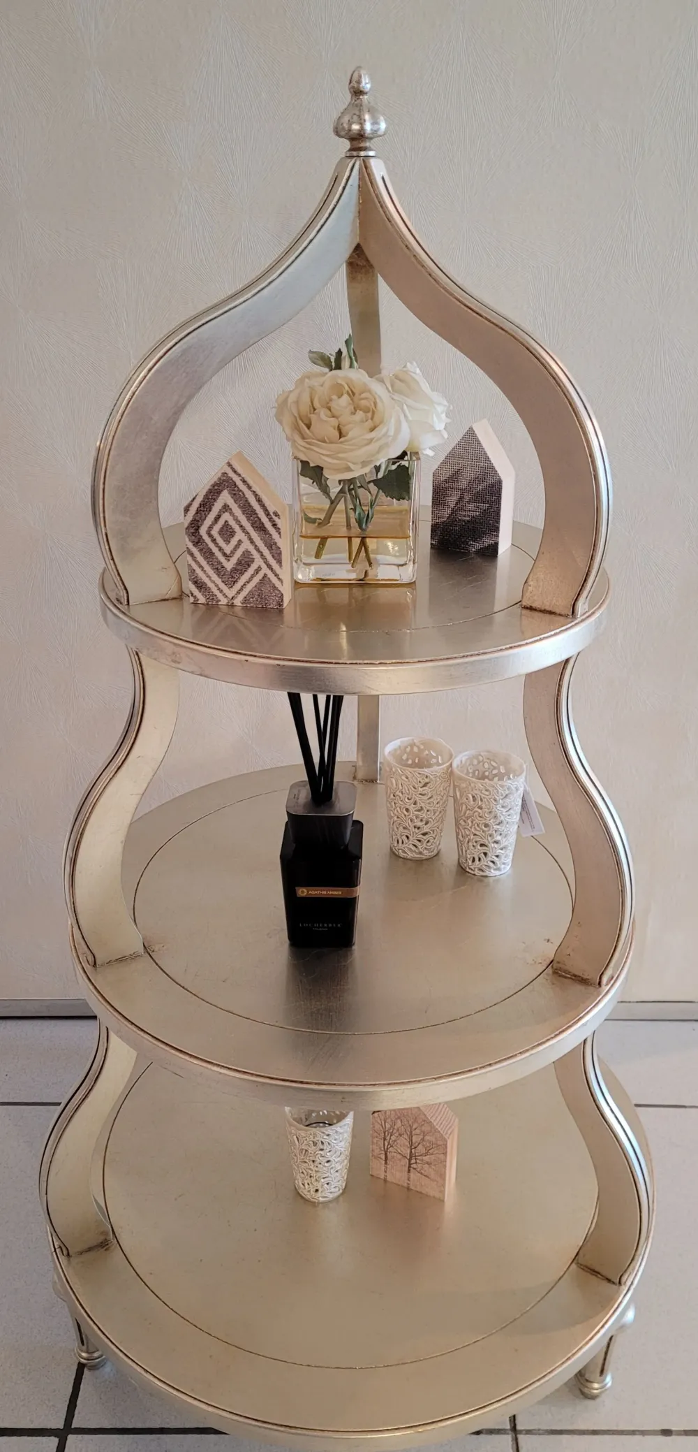 Vetrinetta Etagère in legno a prezzo scontato^Grande Arredo Online