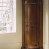 Clearance Vetrinetta in legno stile classico Angoliera sagomata scontata del 30% Vetrinette