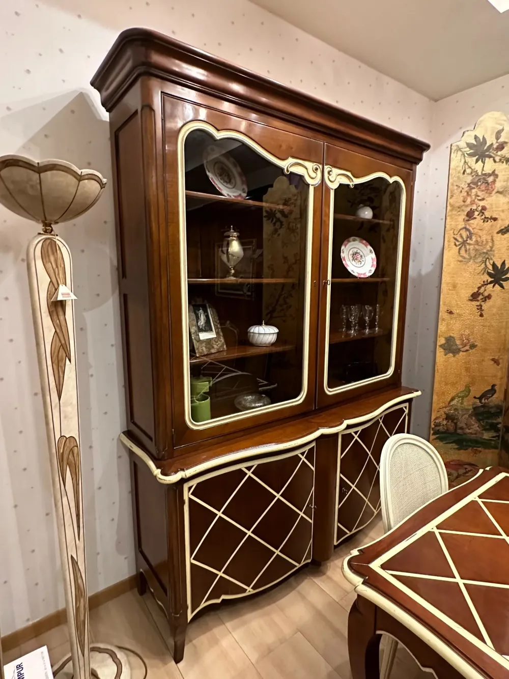 Artigianale Vetrinetta Luis xv in stile classico a prezzi outlet- Vetrinette