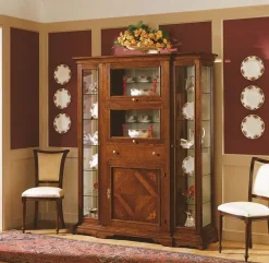 Vetrinetta Vetrina con ante parquet in noce scontata del 50% di in Offerta Outlet^Artigianale