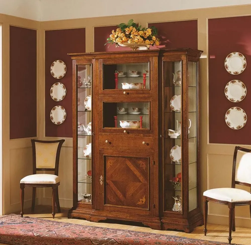 Vetrinetta Vetrina con ante parquet in noce scontata del 50% di in Offerta Outlet^Artigianale