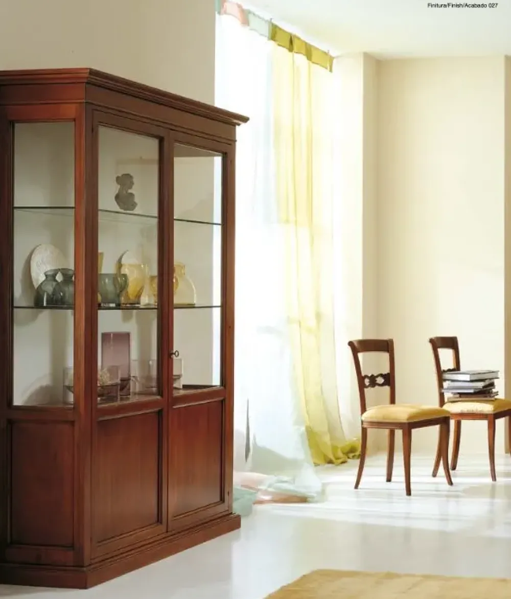 Falegnameria Italiana Vetrinetta Vetrina f201 di a prezzo Outlet- Vetrinette