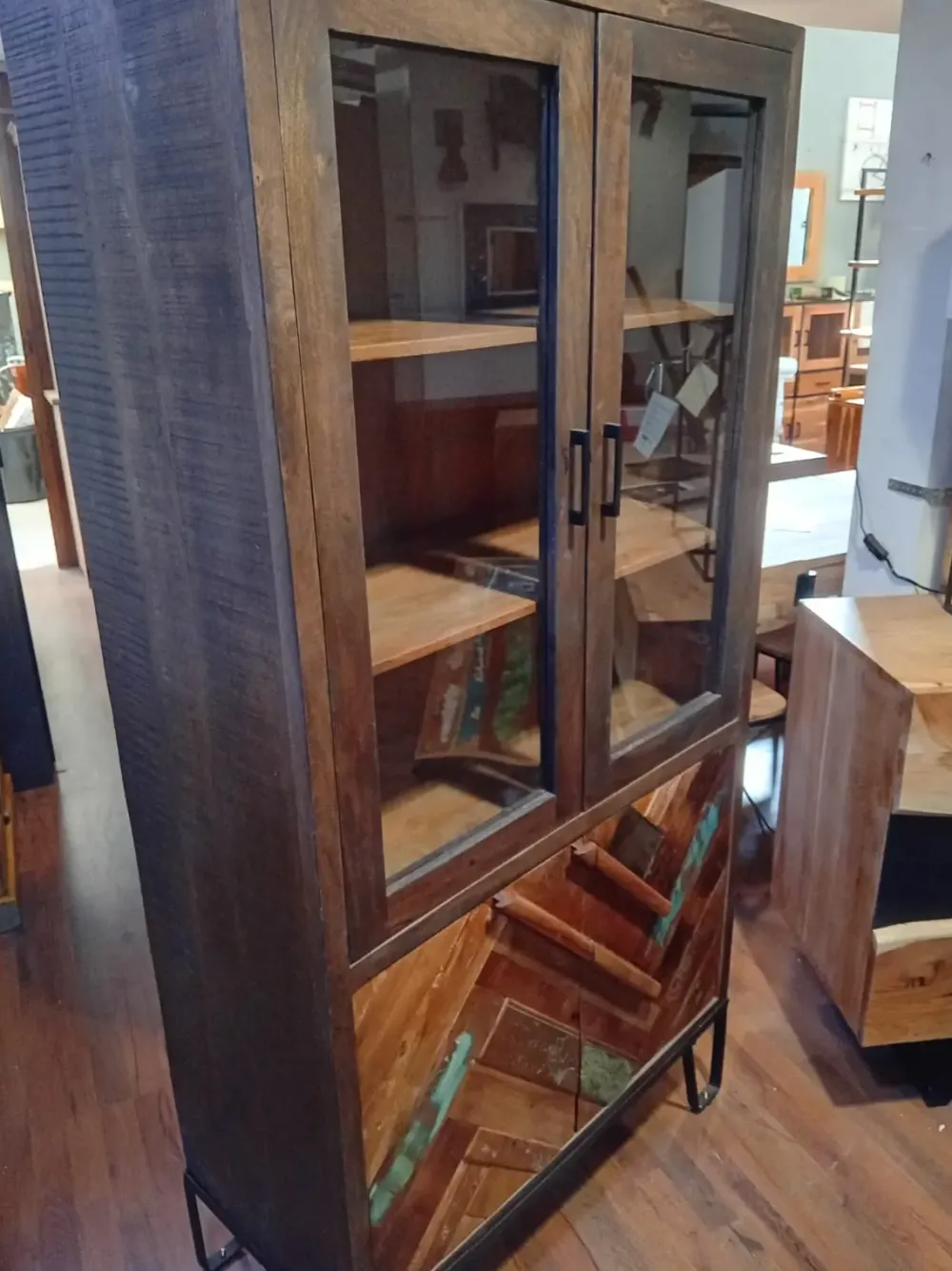 Vetrinetta vetrina rennes stile vintage in legno a prezzo Outlet^Outlet Etnico Sale