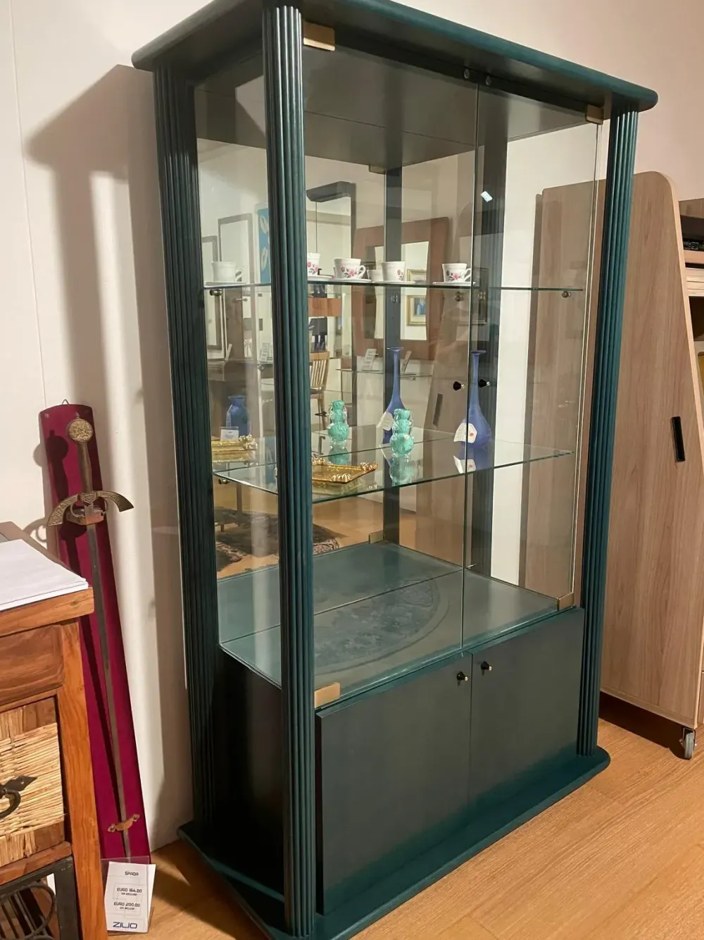 Clearance Vetrinetta Vetrina verde italgiunco in stile classica a prezzi convenienti Vetrinette